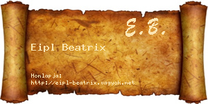 Eipl Beatrix névjegykártya